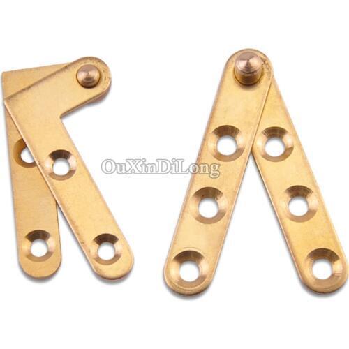 High Quality 10PCS Pure Brass Invisible Door Pivot Hinges 360 Degree Rotating Inset Hidden Door Hinges Install up and down