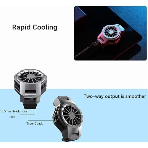 For Nubia Red Magic Phone Game Deuterium Cooler Holder Mute Radiator Cooling Double Type C Earphone Jack Mobile Game Parts