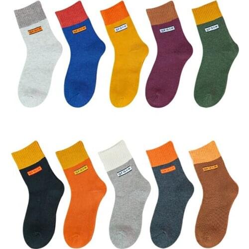 Wholesale Autumn Warm Wool Socks Thick Multi Color Women Winter Socks