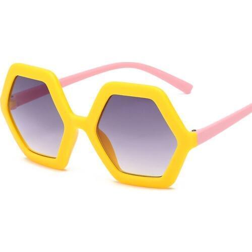 Factory Wholesale Square Polygon kids boys&girls Sunglasses Plastic Frame Candy color Cute Child glasses eyewear n177