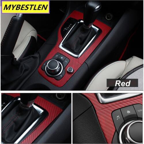 Carbon Fiber Gear Panel Refit Sticker Panel Decal Car Styling fit for Mazda 3 Axela Accessories Car Styling