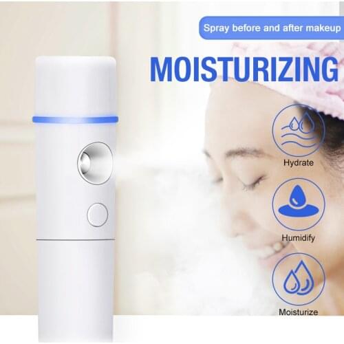 Mini Portable Face Spray Nano Spray Moisturizer Handheld Beauty Humidifier Face Steamer Cold Spray Apparatus (Without battery)