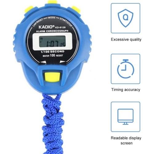 Contatore Timer cronometro professionale impermeabile portatile WatchLCD cronografo sport cinturino 2021 Stopwatch Meter Counter