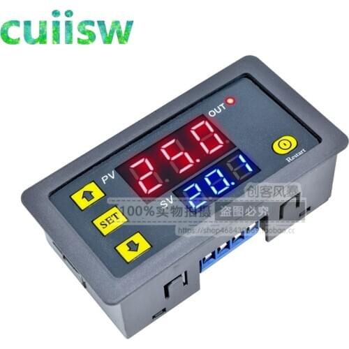AC 110V 220V Digital Time Delay Relay Dual LED Display Cycle Timer Control Switch Adjustable Timing Relay Time Delay Switch