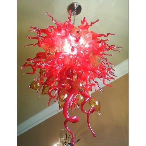 Antique Murano Glass hand blown glass chandelier decorative red glass links chandelier