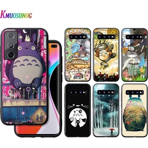 Silicone Cover Cartoon Studio Ghibli Totoro For Samsung Galaxy S21 S20 FE Ultra S10 S10e Lite S9 S8 S7 Edge Plus Phone Case