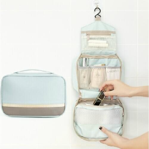 High-End Outdoor Travel Dry and Wet Hanging Hook Wash Bag, Large-Capacity Cosmetics Multi-Function Storage Bag