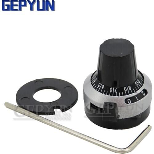 1PCS WXD3-13 3590S precision scale 6.35mm knob potentiometer knob equipped with multi-turn potentiometer 3590S-2 Gepyun