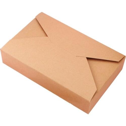 20pcs Christmas Brown Envelope Style Kraft Paper Box White Carton Cardboard Box For Candy Cookies Packaging Gift Box
