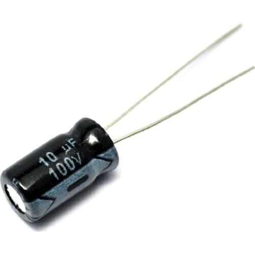 50PCS Higt quality 100V10UF 6X11mm 6.3*11 10UF 100V Electrolytic capacitor