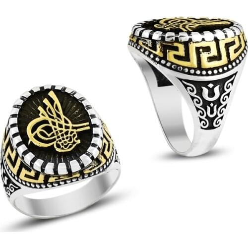 925 Silver Handmade Special Desing Ottoman Empire Rings for Men