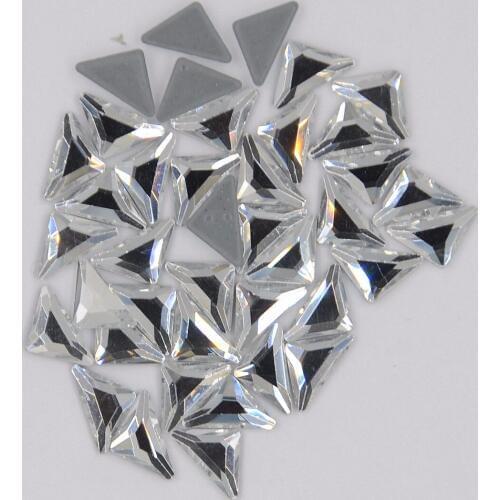 AAAA+Best Quality 6x11mm Triangle shape Crystal Clear DMC Hot Fix Rhinestone More Shiny Super Bright Hotfix Iron On Stones
