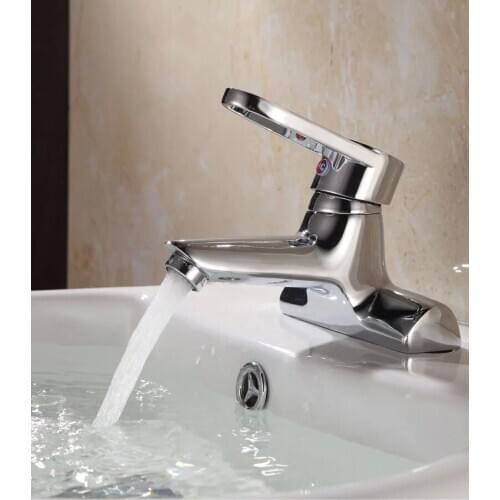 Free shipping Contemporary bathroom basin sink faucet with dual hole bathrom faucet and basin sink mixer tap