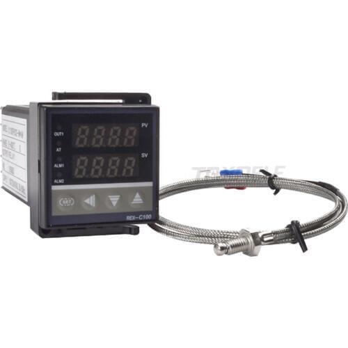 Digital PID Temperature Controller REX-C100 REX C100 thermostat relay output+ 1m 2m K Type thermocouple