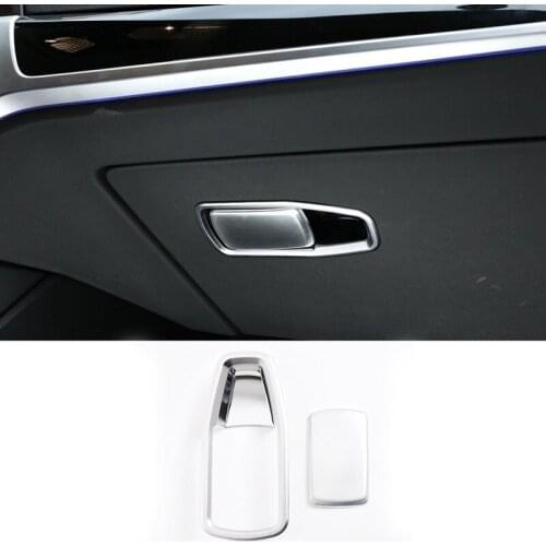 For BMW 3 Series G20 G28 2019 2020 Silver Chrome Co-Pilot Glove Box Handle Cover Trim Interior Accessories