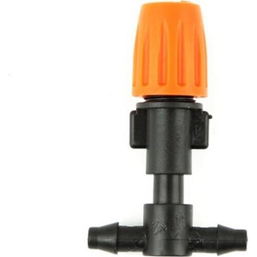 40pcs Atomization Nozzle Water Control Sprayer Mist Sprinkler with Tee Connector Connect with 1/4" (4/7mm) Irrigation Drip Hose