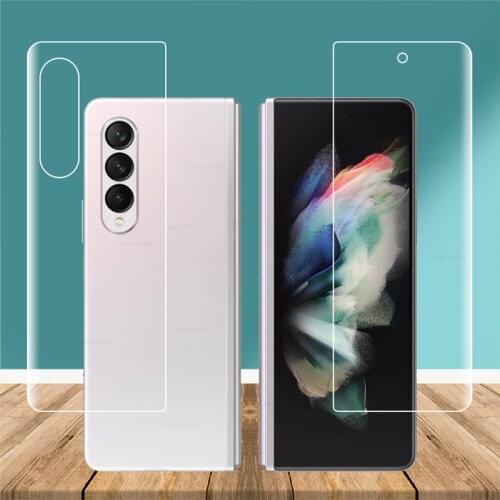 For Samsung Galaxy Z Fold3 Fold 3 5G 7.6" Clear TPU / Matte Anti-Fingerprints Hydrogel Full Cover Soft Screen Protector Film