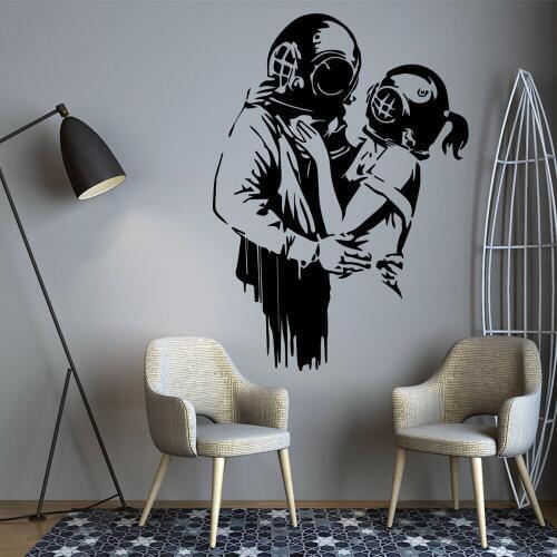 Hot Sale Banksy Graffiti Home Decor Modern Decoration For Kids Rooms Nursery Room Decor Decoration Mural Wallstickers 3769