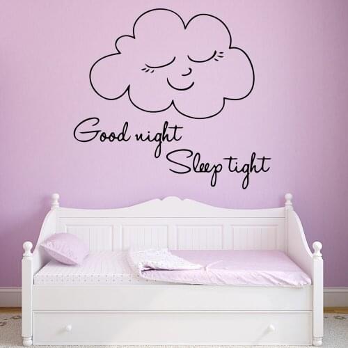 Creative good night sleep tight Wall Decal Living Room Removable Mural For Living Room Bedroom Wall Decal Home Decor