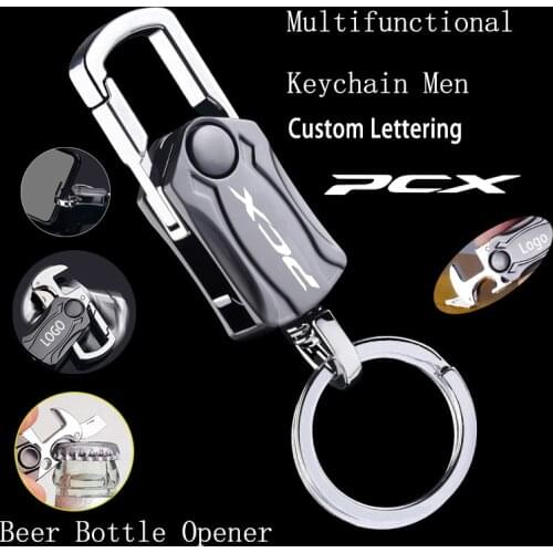 Motorcycle Key Chain Keychain Metal Multifunction Keyring For HONDA PCX125 PCX150 PCX 125 PCX 150 2018-2021 Accessories