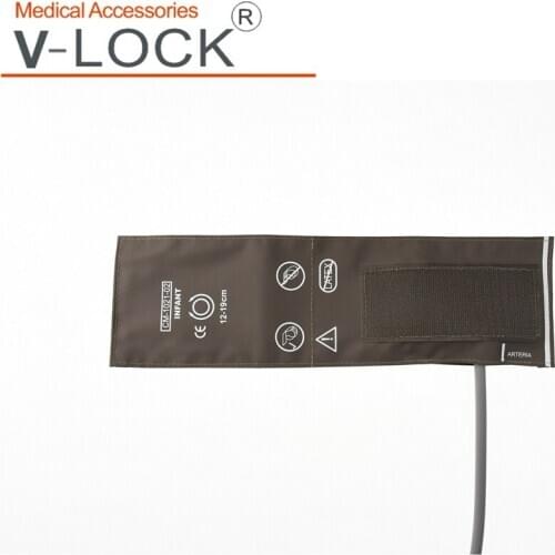 Mindray New coming 12-19cm infant Reusable blood pressure cuff , one tube /imitation leather cuff With TPU Bladder