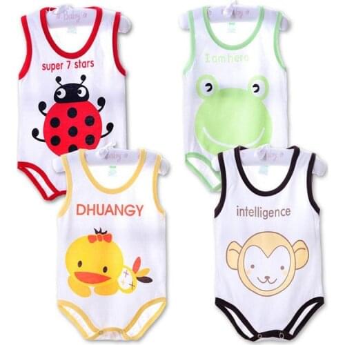 New Baby Rompers Set Sleeveless Baby Clothing Set Summer Cotton Baby Girl Boy Short Sleeve Rompers