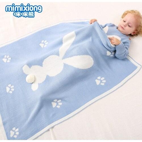 Ins hot sale autumn and winter baby cartoon rabbit blanket cover blanket baby blanket swaddle swaddle blanket baby newborn