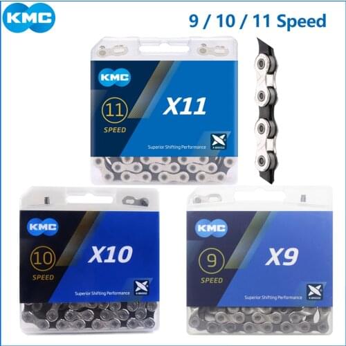 Original KMC 8 9 10 11 Speed Bicycle Chains X8 X9 X10 X11 X10EL X11EL Bike Crankset for SHIMANO Campagnolo SRAM Derailleur
