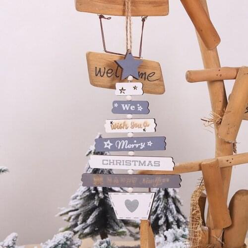 Wooden Christmas Decoration for Home Christmas Tree Pendant Christmas Wood Ornaments Navidad New Year 2021