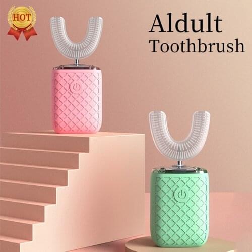 Sonic Electric U-Shaped Toothbrush 360 Degree Automatic Smart Toothbrush USB Charging Teeth Whitening Blue Light Function