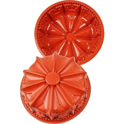 Globy Silikon Brimmed Flowering Round Cake Mold 26 cm