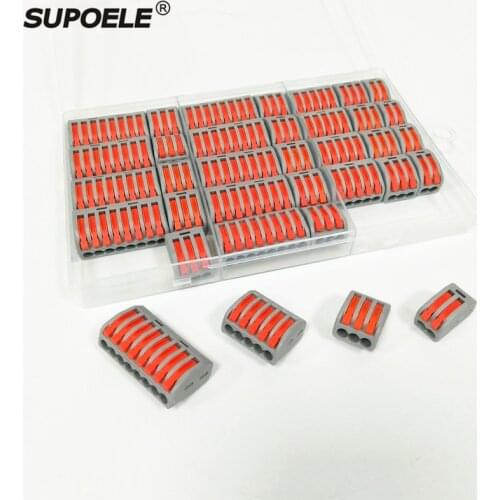 Mixed Boxed Fast Wire Connector PCT-212/213/214/215/218 Compact Wiring Connector Conductor Terminal Block