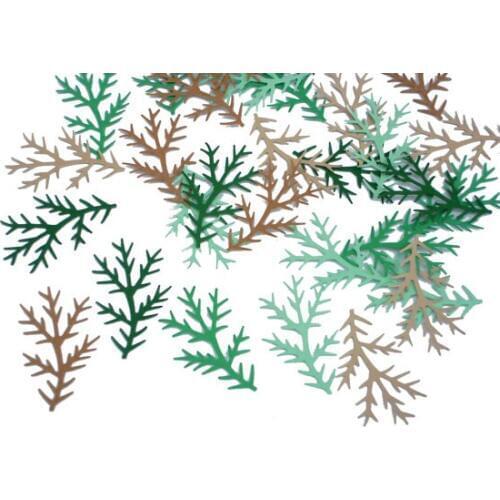 Pine Branch Confettis birthday wedding bridal baby shower party Table scatters scrapbooking
