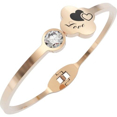 CallanCity Stylish Simplicity Bracelet High Quality Stainless Steel Jewelry Wristband Cuff Bangle For Women