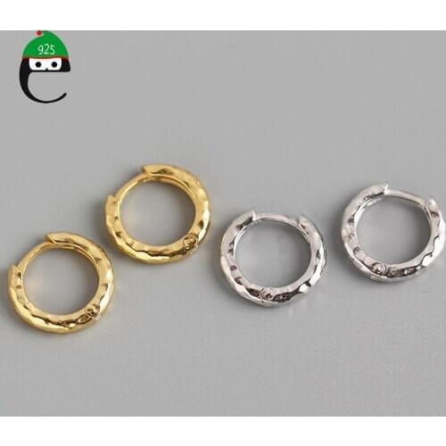 Trustdavis Minimalist 925 Sterling Silver Fashion Geometric Irregular Hoop Earring For Women Wedding S925 Earring Jewelry D1080