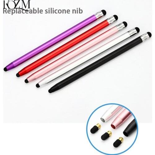 10 Colors Double Head Round Dual Tips Capacitive Stylus Touch Screen Drawing Pen