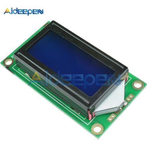 10pcs Blue 8 x 2 Character LCD Display Module 0802LCD Module 3.3V / 5V LED LCD Backlight Screen for Arduino Diy Kit