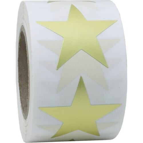 100-500pcs Labels Stickers Star Shape Of Gold Stickers Seal Labels Scrapbooking For Package And Wedding Decoration Sticker