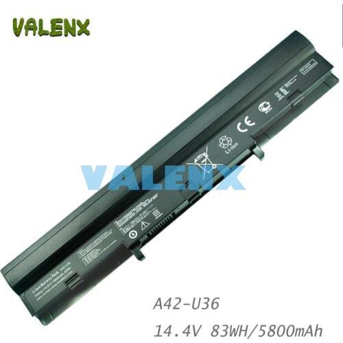 14.4v 83WH 5800mah Laptop Battery for ASUS U36 U36J U36S U36SD U36JC U36SG U36K U82E U82U U84S U32 U44SG U84SG A41-U36 A42-U36