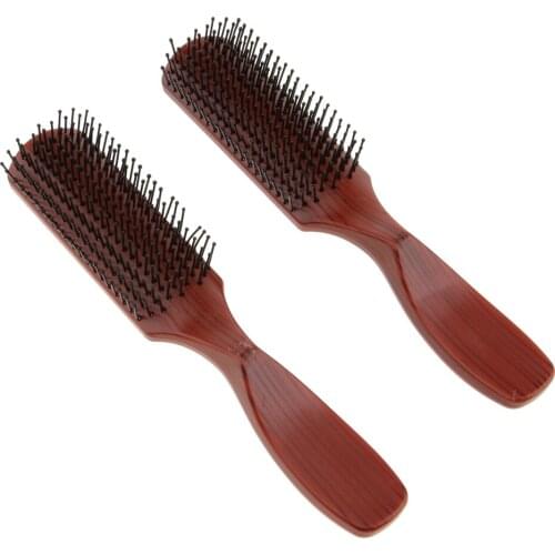 2pcs Salon Anti-Static Hairdressing Hair Styling Comb Massage Brush Tool