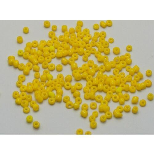 5000 Opaque Glass Seed Beads 2mm (10/0) Yellow + Storage Box