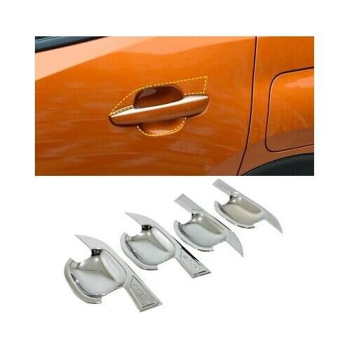 ABS Chrome Exterior Door Handle Bowl Cover Trim 4pcs For Peugeot 2008 2020