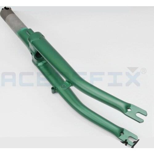 Aceoffix Postal Green Front Fork for Brompton Folding Bike 74mm Open Width Steel Material Around 580g