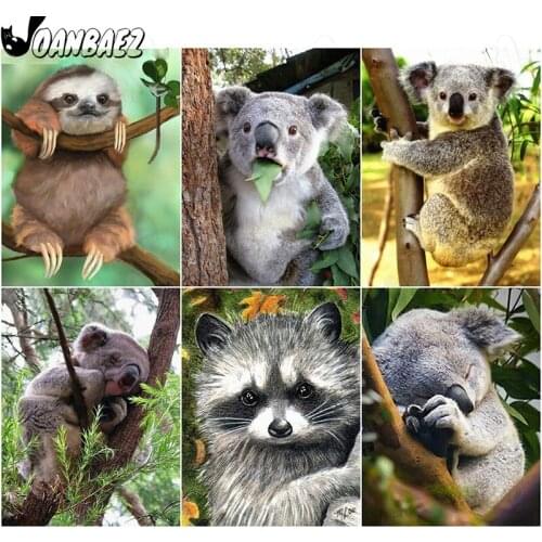 Grey Animal Koala Diamond Painting 5D Diy Wall Art Cute Wild Animal Diamond Embroidery Inlaid Home Room Decoration