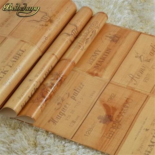 Beibehang Wood box wall paper 3D Vintage Retro Decorative Wine Box Plaid background wallpaper for living room papel de parede 3d