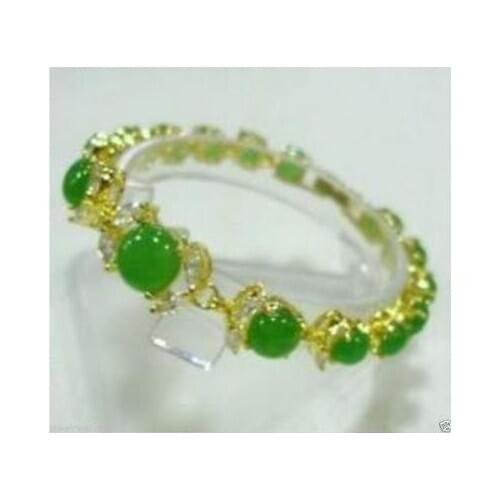 Free shipping New green stone Inlay Crystal stone Bracelet AAA style Fine jewe Noble 100% Natural stone
