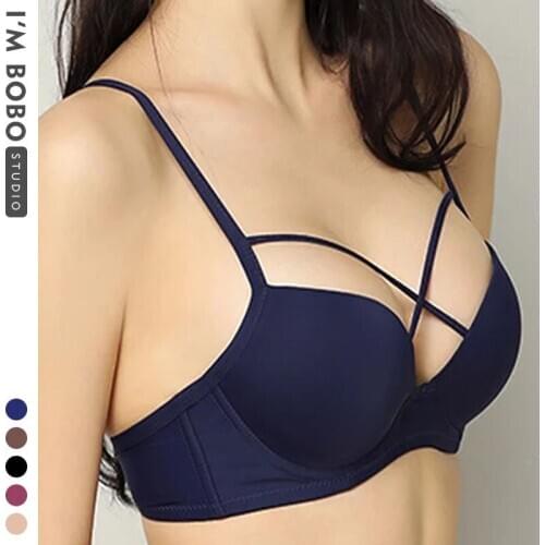 Deep V Cup Wireless Bra Fashion Comfort Bralette Underwear Female Soft Bras For Women Lingerie Brasier Mujer strappy bra