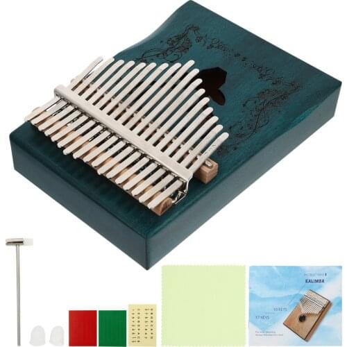 Thumb Piano 17 Keys Wooden Kalimba Mbira Beginner Finger Instrument Gift