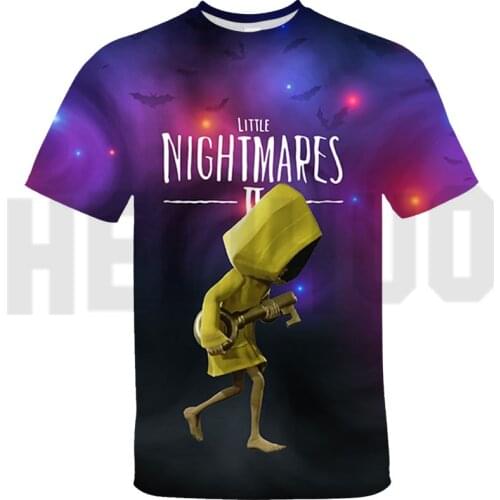 Hot Cartoon Little Nightmares 2 TShirts Kids Anime Tops Tee Summer 3D Summer T-shirt Children Oversize Graphic Tee Shirt Men