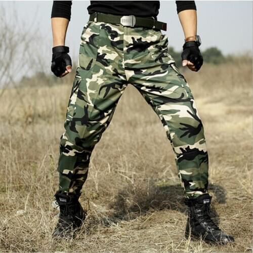Jungle Camouflage Army Hunter Pants Tactical Military Pants Mens Work Trousers Special Force Army Combat Camo Pants Plus Size
